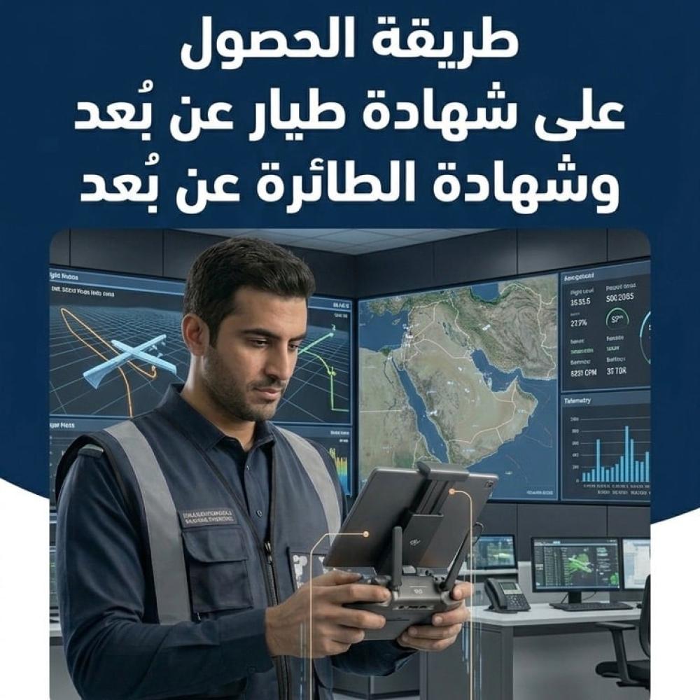 طريقة الحصول على شهادة طيار عن بُعد وشهادة الطائرة عن بُعد