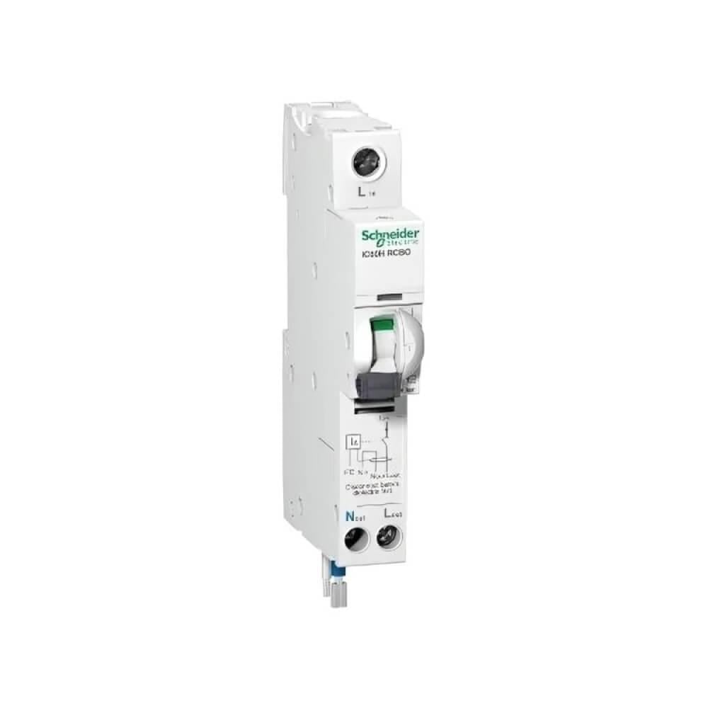 قاطع حمايه من التسريب الارضي من شنايدر - 1 بول - 20 امبير - Acti9 iC60 - RCBO A9D11820,C Curve