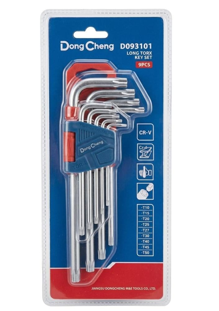 طقم مفتاح ألنكيه Torx 9 قطع من DongCheng - D093101