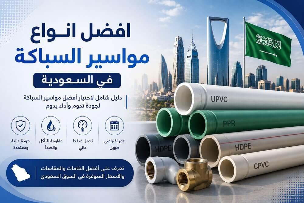 افضل انواع مواسير السباكة في السعودية