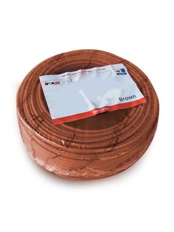 سلك كهربائي NYA من بحرة - 6 مم - LS0H - بني