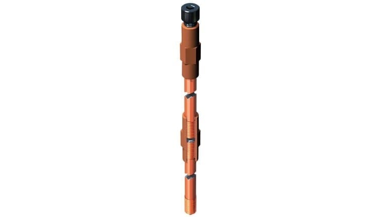قضيب تأريض حلزوني نحاس 3/4 من فيرس - 1200 مم - RB305
