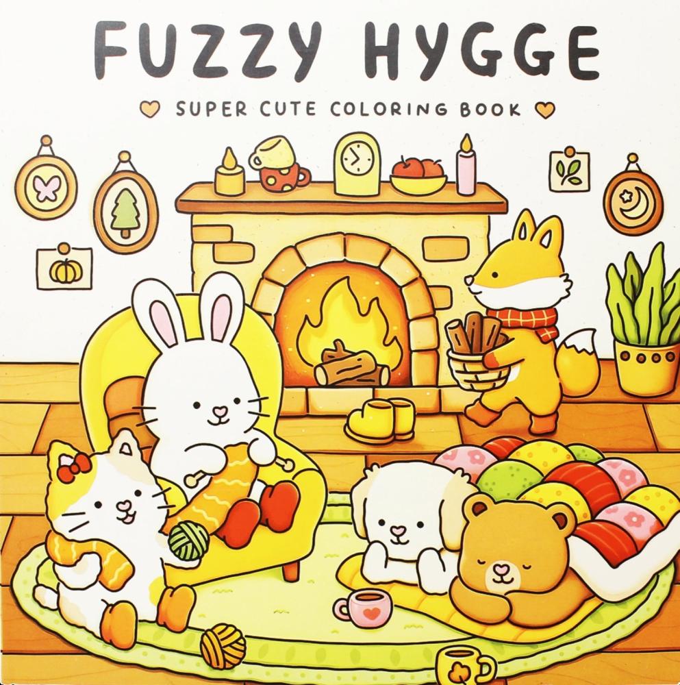 كتاب تلوين Fuzzy Hygge برسومات دافئة وكيوت للأطفال