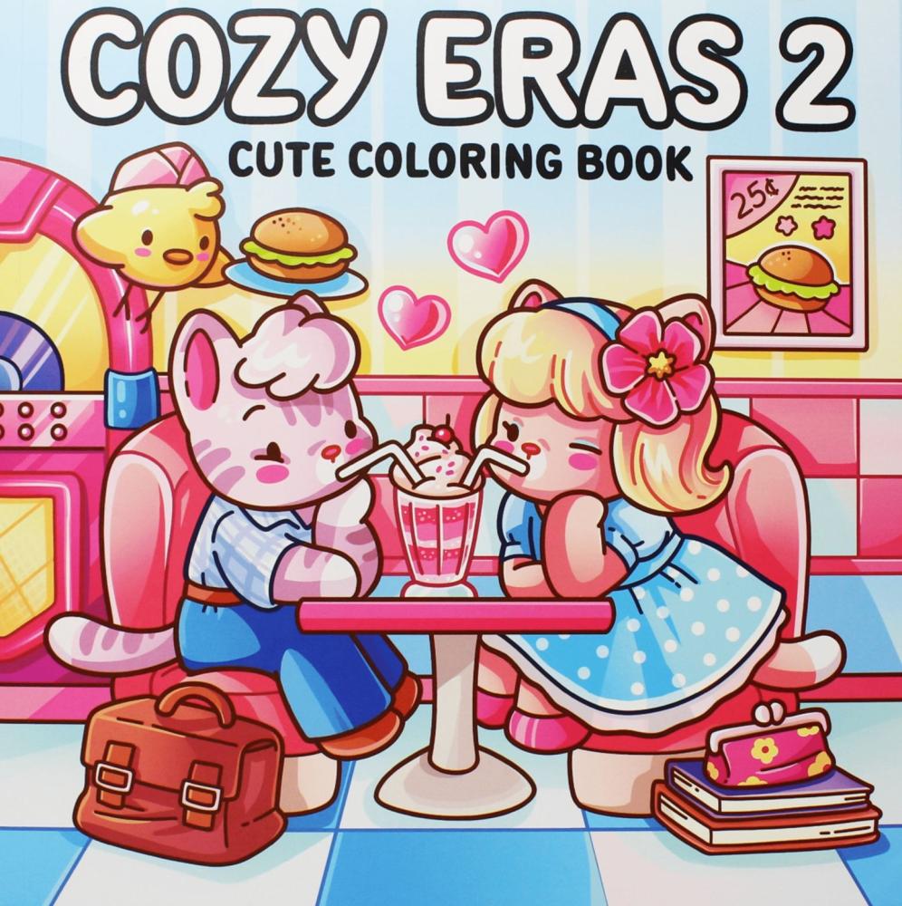 كتاب تلوين Cozy Eras 2 برسومات كيوت مستوحاة من الأجواء الكلاسيكية للأطفال