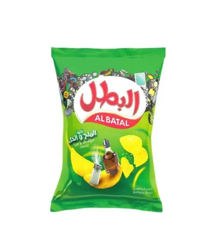بطاطس البطل ملح وخل 110جم