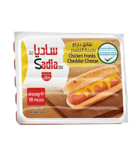 نقانق دجاج بالجبنة  ساديا 340 جم