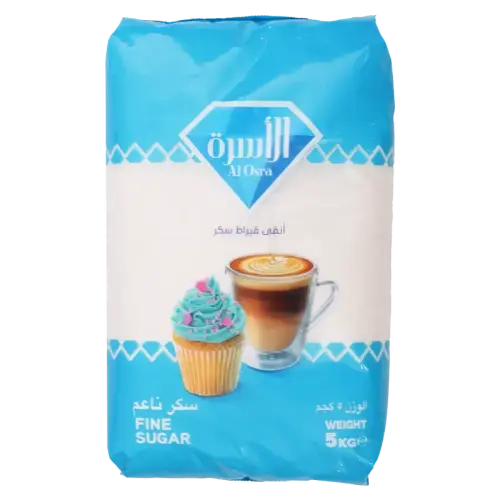 سكر الاسرة ناعم كيس شفاف 5 كيلو