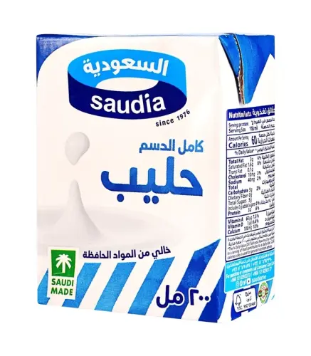 حليب السعودية كامل الدسم 200 مل