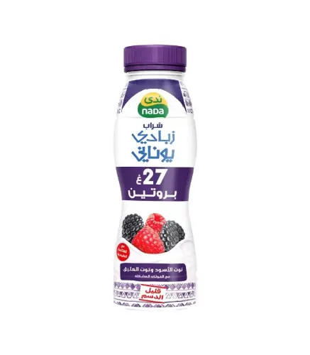 شراب زبادي يوناني ندى فاكهة بالتوت الاسود 330 كم