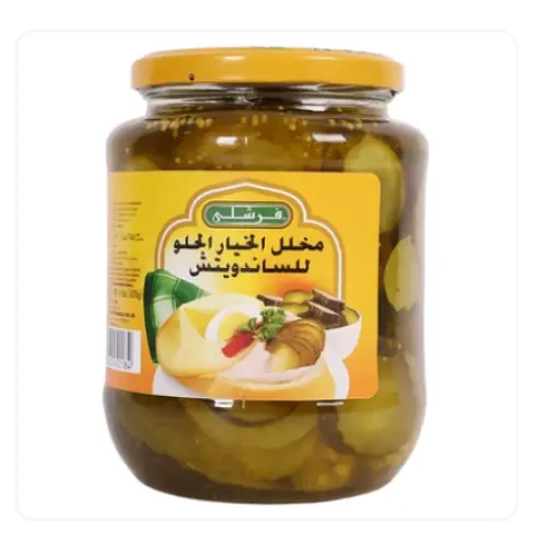 مخلل خيار فرشلي حلو وحامض 680 جم 24 اونز
