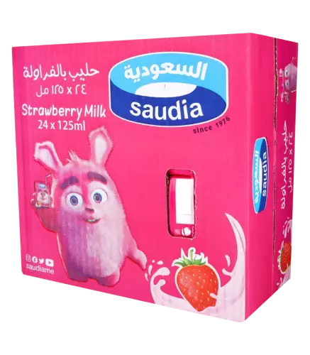 حليب السعودية بالفراولة 125 مل