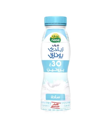 شراب زبادي يوناني ندى قليل الدسم سادة 330 كم