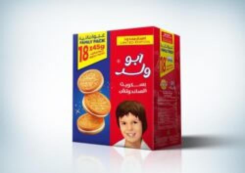 بسكويت ابو ولد بكريمة الفانيلا 45 جم