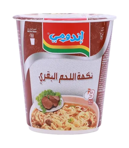 شعيرية اندومي كاسات لحم بقر 60 جم
