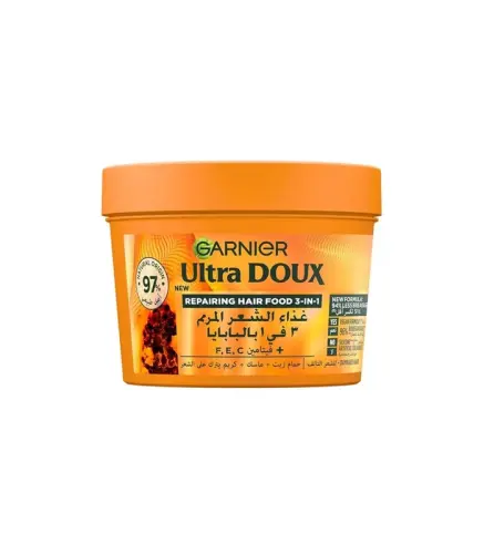 حمام زيت غارنيه الترا دوكس 3*1 للشعر المرطب 390 مل