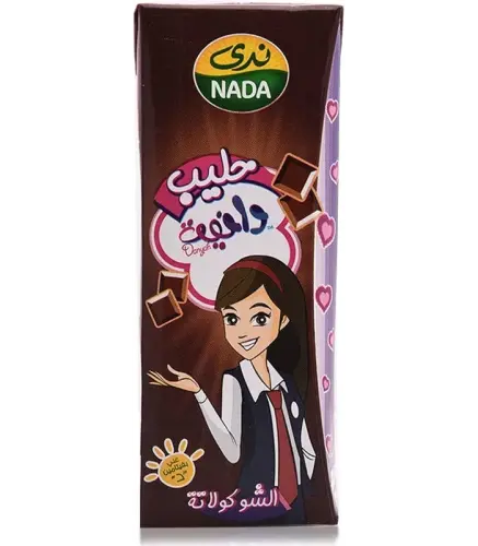 حليب طويل الاجل ندى الشوكولاتة 185 مل