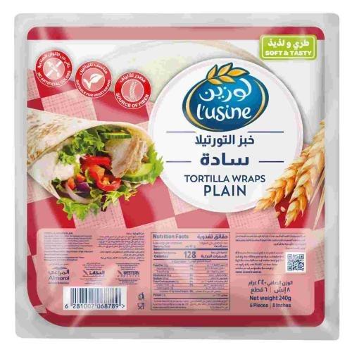 لفائف التورتيلا لوزين سادة 6 قطع 240 جم
