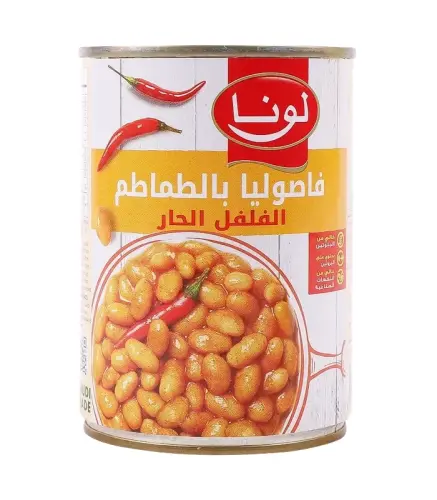 فاصوليا بالطماطم لونا الفلفل الحار 380جم