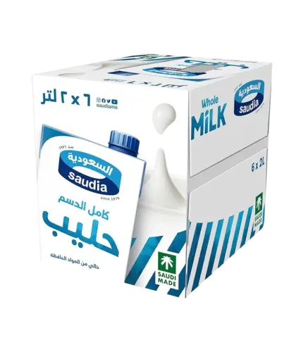 حليب السعودية كامل الدسم 2 لتر