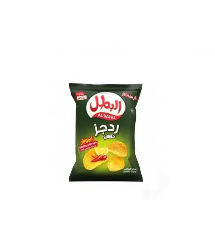 بطاطس البطل ردجز بنكهة الفلفل والليمون 155 جم