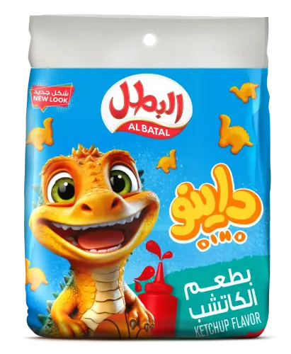 منتفخات الذرة البطل داينو بالكاتشب 15جم