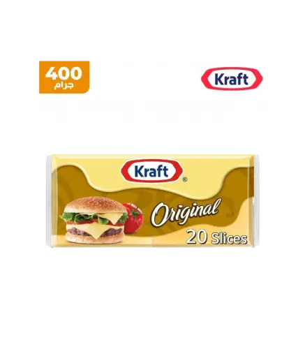 جبنة شرائح كرافت الاصلية 20 شريحة 400 جم