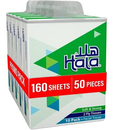 مناديل هلا كيس اخضر 160منديل
