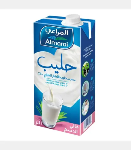 حليب المراعي طويل الاجل خالي الدسم 1 لتر