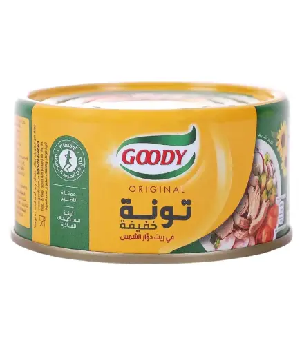 تونة قودي خفيف زيت دوار الشمس 185 جم