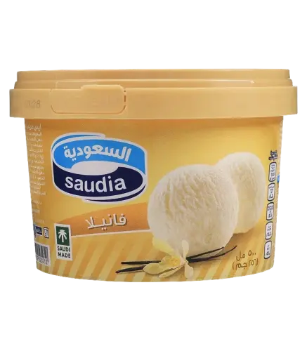 ايس كريم السعودية فانيلا 500 مل