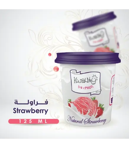 ايس كريم كوالتي كاسة فراولة 125 مل