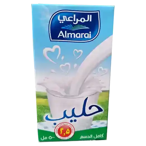 حليب المراعي كامل الدسم طويل الاجل 500 مل
