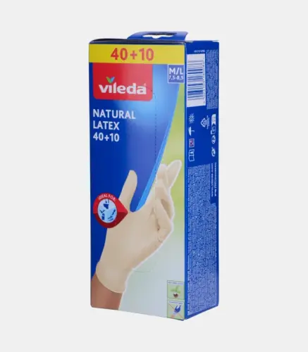 قفازات استهلاكيه لاتكس فيليدا  M/L 40+10