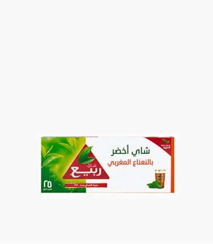 شاي اخضر ربيع بالنعناع المغربي 25كيس 45 جم