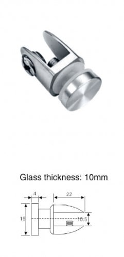 حامل زجاج لون كروم 10 ملي