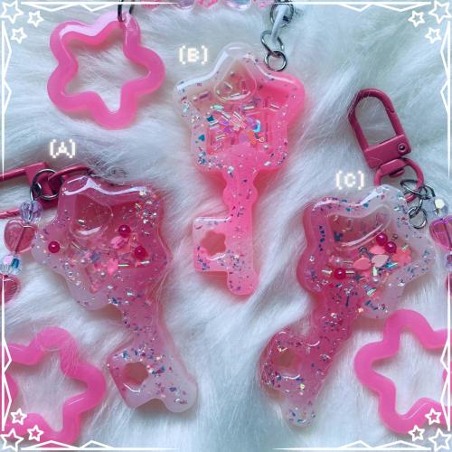 Sparkly Pink Star Wands
