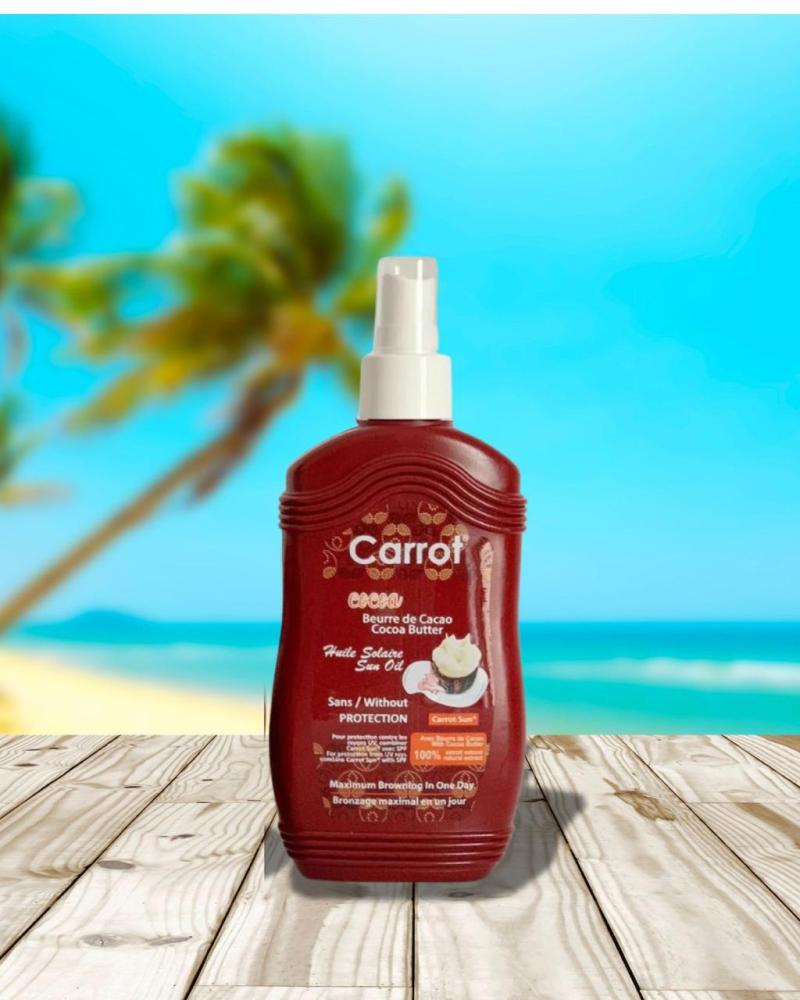 كاروت صن زيت التسمير بالكاكاو 200مل