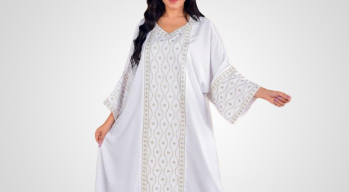 جلابية الزمرد - ابيض