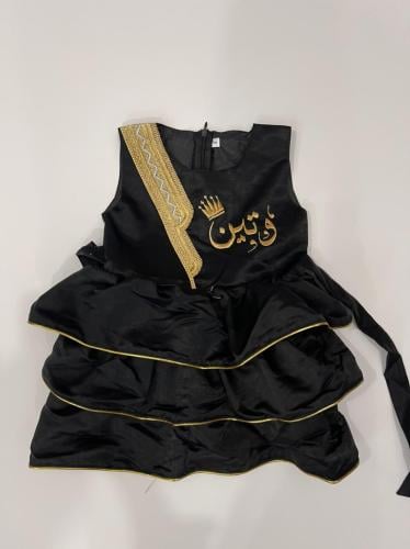 فستان اطفال اسود منفوش