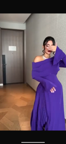 فستان تفته ناعم لونين