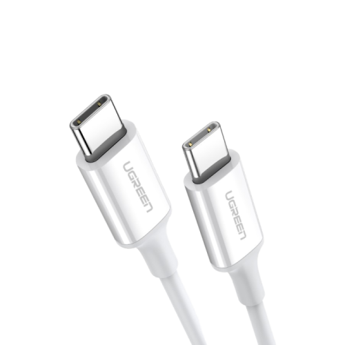 يوجرين سلك شاحن من USB-C إلى USB-C بطول 1 م - أبيض