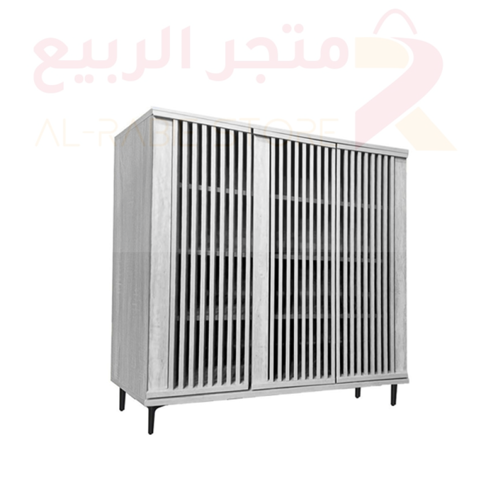 دولاب احذية خشب ماليزي رمادي رقم SC108