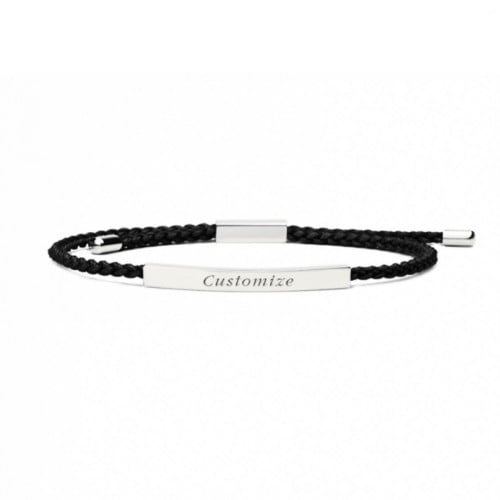 Olivia Bracelet - Black in Silver