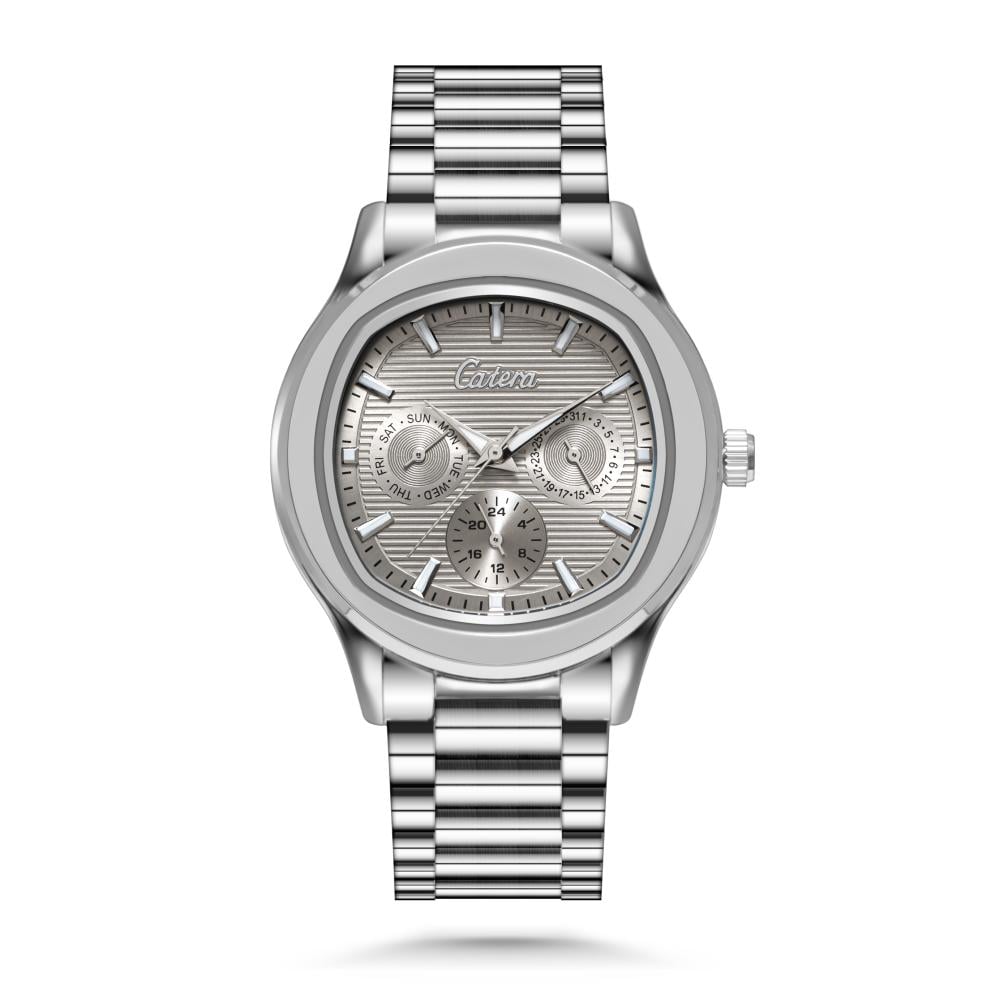 ساعة رجالية ستيل كلاسيك بميناء بلون رمادي