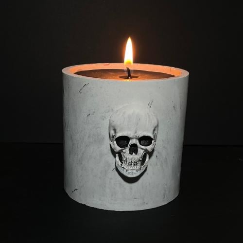 White skull candle