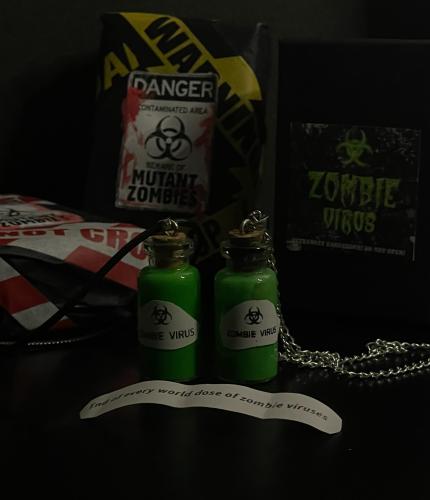 Zombie virus necklace