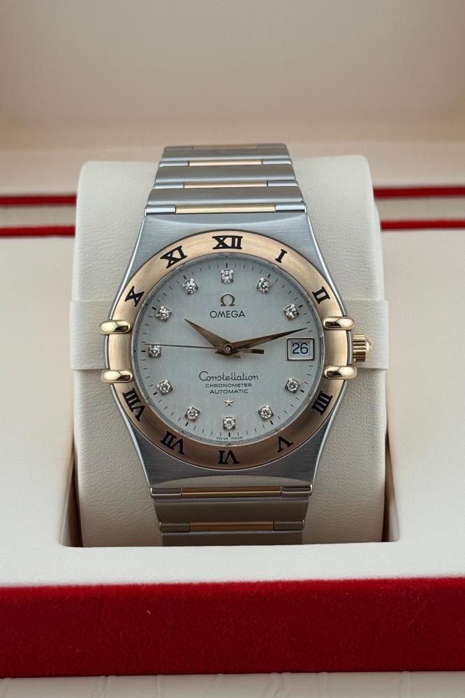 ساعة Omega Constellation يونيسكس ملم – روز قولد مع ستيل