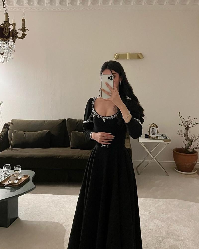 فستان سهرة اسود فخم