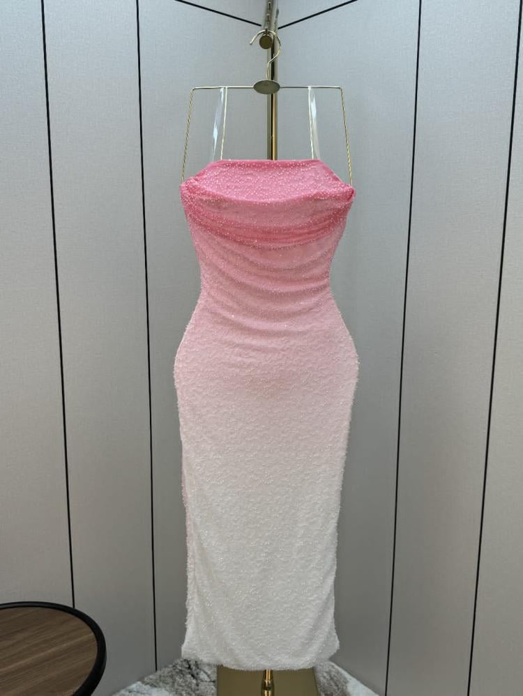 فستان سهرة شك مموج - متجر لؤلؤتي