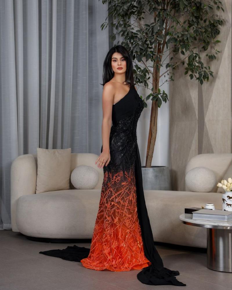 فستان سهرة لونين أنيقين